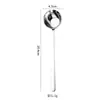 Cuchara de Acero Inoxidable 316L con Mango Largo, Cuchara para Sopa Profunda, Cuchara Exquisita de Gama Alta para el Hogar, Cuchara para Comer, Cuchara para Melón de Aspecto Elegante