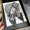 (Personalizado) Bufanda de Seda de Moda Corbata Lazo para el Cabello Adorno para la Cabeza Sentido de Alta Gama Pequeño Fresco Fina Estrecha Banda para el Cabello de Mujer Cinta Primavera y Otoño