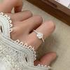 Anillo de flor de rosa para mujer, otoño, diario, combinable, informal, de moda, nicho, apertura con sentido avanzado, anillo ajustable para el dedo.