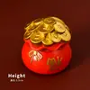 Tarjeta de Pastel de Acrílico Wind Golden Crane Xiangyun para Celebrar Cumpleaños Estrella Decoración de Pastel de Cumpleaños Enchufe Bendición