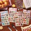 Série de Lojas de Lanches Deliciosos Yuezhen Adesivos Planos Adesivos Laser Japoneses Diário de Comida Colagem Materiais Decorativos