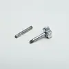 Varilla Roscada Recta de Aleación de Titanio F136 Diente Interno y Externo Accesorios de Joyería para Perforación de Hélice de Oreja con 0.9 Dientes Internos y 1.2 Dientes Externos