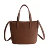 Bolso de Mano de Cuero Encerado Vintage para Mujer 2026 Nueva Moda Versátil para el Trabajo Cruzado Bolso de Hombro de Alto Valor Moderno