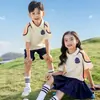 Ropa de clase para estudiantes de primaria Ropa de verano Primer grado de verano Reunión deportiva Estilo universitario Traje de uniforme escolar Ropa de graduación Jardín de infancia Ropa de jardín