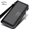 Nueva Moda Billetera para Hombre Billetera Larga para Hombre Negocios Multitarjeta Gran Capacidad Cremallera Bolsa Larga