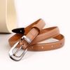 Cinturón de piel de vaca para mujer, nuevo estilo, informal y versátil, con hebilla plateada, adorno para la cintura, ideal para combinar con traje y jeans, personalizado por el fabricante.