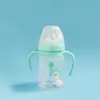 Mamadeiras Transfronteiriças com Alças, Gargalo Padrão, 210ml 270ml Mamadeiras de Plástico PP, Atacado de Produtos Maternos e Infantis