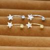 Pendientes de plata s925 con forma de estrella y aguja, con destellos de diamantes, pendientes frescos de verano para mujer, nuevos pendientes personalizados de temperamento de moda 2023
