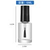 Botellas de Esmalte de Uñas de Vidrio en Varias Especificaciones y Formas, Redondas y Cuadradas, Botellas con Aplicador de Pincel para Aceite de 5 ml, Botellas Reutilizables para Cosméticos