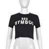 31095 nazada, ropa de mujer europea y americana, verano ins, nueva camiseta de manga corta con letras estampadas, moda urbana a juego para mujer