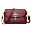 Bolsa feminina transversal de um ombro, grande capacidade, couro legítimo, multicamadas, moderna, com folhas em relevo, bolsa quadrada, nova, especial para viagens internacionais