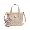 Bolso de Axila Artístico de Moda para Mujer Nueva Llegada 2025 Estilo Coreano Nicho Bolso Cubo Simple Bolso de Hombro con Texto Estampado de Letras