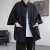Nueva camisa de lino de manga corta para hombre estilo chino, túnica larga Hanfu de verano para hombre estilo República de China, ropa exterior, traje Zhongshan, traje Tang y chaqueta