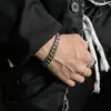 Pulsera Cubana Masculina Moderna Hip-Hop ins Didi Versátil Oscura High Street Pulsera Femenina Estilo Fresco Simple Fresco