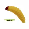 Isca Macia Luminosa para Pesca, 2cm 0.4g, Minhoca Macia Imitação de Larva, Isca de Pesca Transfronteiriça Atacado