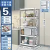 Estantes de Acero Inoxidable, Estanterías de Almacenamiento, Estanterías de Piso Multicapa para Cocinas Comerciales, Estantes de Almacenamiento, Multifuncionales