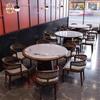 Restaurante Occidental Sofá de Terraza Contra la Pared Casa de Té Restaurante de Hot Pot Semicírculo Almacenamiento Bar Muebles para Catering Mesa y Sillas de Madera Maciza Comercial