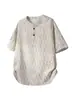 Camisa de verano para hombre 2026, nueva, estilo americano, holgada, con cuello Henley, de manga corta, a cuadros, marca de moda, básico para jóvenes, camiseta