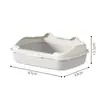Bandeja de arena abierta extragrande para gatos, inodoro para gatos a prueba de salpicaduras, caja de arena extrapequeña para gatitos, caja de arena para gatos Maine Coon, accesorios para gatos
