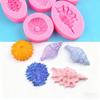 Decoración de Pastel Hecha a Mano DIY con Concha Marina Grande de Vieiras Molde de Pegamento para Celular Molde de Silicona de Animales Marinos