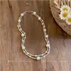 Collar redondo de perlas con cuentas estilo francés, lujo ligero y moda de alta gama, adecuado para superponer, cadena de clavícula delicada y versátil