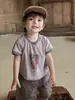 Conjunto para Bebé y Niño Pequeño 20261 Año Niño Dibujos Animados Camiseta de Manga Corta Niño Pantalones Cortos Delgados Conjunto de Dos Piezas Tipo de Algodón Puro a