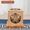 Queimador de Incenso Padrão Geométrico Cauda de Rato Branca Queimador de Incenso de Cristal Madeira de Bambu Estilo Chinês Caixa de Sândalo Caixa Oca para Incenso Suporte para Incenso Suporte de Incenso