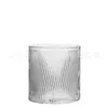 Vaso de Vidrio Vertical Rayado de Alto Borosilicato, Vaso de Agua Elegante y Estéticamente Agradable para Uso Doméstico, Taza de Café Simple Moderna de 300 ml