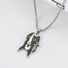 Joyas Lele Transfronterizo Acero Inoxidable Samurai Negro Gatito Colgante Lindo Dibujos Animados Cadena de Clavícula Gatito Regalo para Mujeres