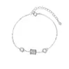 Pulsera de Plata de Ley S999 Cintura Delgada Joyería para Mano de Niñas Moda Ins Pulsera Romana de Gama Alta Joyería Geométrica Venta al por Mayor