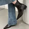 Botines Diarios de Tacón Grueso 2025 Moda Europea y Americana Punta Fina Otoño e Invierno Nuevos Tacones Altos Versátiles Casuales