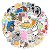 50 Peças de Adesivos Fofos Pequenos Transfronteiriços para Celulares, Copos de Água, Material de Papelaria, Cadernos, Adesivos à Prova d'Água Atacado