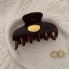 Exquisita pinza para el cabello de alta calidad con diseño de lazo para el cabello, color marrón, para la parte posterior del cabello, recogido con pinza de tiburón, accesorios para el cabello, tocado.