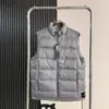 Colete Dupla Face de Penas de Pato Branco Leve e Quente Cross-Border Stone para Homens e Mulheres