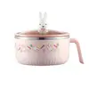 Miffy Acero Inoxidable 304 Tazón para Fideos Instantáneos Dormitorio Estudiantil Tazón de Arroz Redondo Dibujo Animado Lindo Portátil Tazón para Comida Lonchera