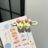 Lindo Clip de Flor Mariposa Blanco Leche Dulce Corazón Girly Dibujos Animados Clip de Flequillo Colorido Tulipán Dopamina Ramo