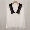 2026 Nuevo Top de Punto Básico Reductor de Edad para Mujer Otoño e Invierno, Top de Manga Larga con Cuello de Muñeca Francés, Moda Femenina Tendencia