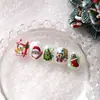 Cyansea Pegatinas Populares de Dibujos Animados Transfronterizas para Uñas de Navidad 3D Papá Noel Árbol de Navidad Pegatinas de Decoración DIY