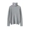 Suéter de Cachemira para Mujer 100% Cachemira Pura Casual Fácil de Combinar Casual Adelgazante Color Sólido Cuello Alto Jersey Suéter Tejido