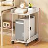 Soporte de host de computadora, base de chasis extraíble con polea, bandeja para escritorio de oficina y hogar