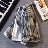 Chaqueta Tie-Dye Estilo Xiaoxiang para Hombre Estilo Japonés Vintage Chaqueta de Trabajo Moda Primavera y Otoño Marca Estilo Superior Top Tejido