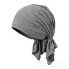 Lenço de Cabeça Respirável Transfronteiriço Chapéu Chapéu Pulôver de Algodão Touca Turbante Amazon Alta Qualidade Chapéu de Quimioterapia Três