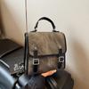 Mochila Jeans Casual Casual Nicho Moda Retrô Feminina 2025 Verão Novo Classe Bolsa Casual Feminina