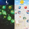 Br-Yg034Q Planeta Galaxia Creativa Luminoso Nuevo Autoadhesivo Pegatina de Pared Dormitorio Habitación Infantil Pegatina Decorativa