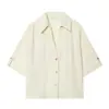 Ropa de Mujer al por Mayor Transfronteriza 2026 Aliexpress Moda de Alta Venta Conjunto de Camisa de Manga Corta con Solapa Multicolores + Pantalones de Pierna Ancha