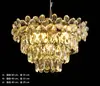 Novo Salão de Casamento Adereços de Ferro Lâmpada Prateada Eletrogalvanizada Lâmpada de Teto de Cristal Iluminação Adereços de Casamento Lustre de Corrente de Cristal