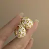 Pendientes de Flor de Gota de Diamante de Aguja Plateada Versátiles Simples de Gama Alta Pendientes de Nicho Temperamento Pendientes de Moda Wholesale Mujeres