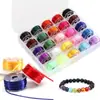 Traje de 25 colores de 0.8 mm cuerda elástica de seda plana cuerda para abalorios cuerda de hilo cuerda de juego línea de cristal línea elástica resistente al desgaste