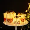 Set de tres cajas de regalo iluminadas de hierro forjado con tema navideño, para exhibición y decoración de escenas festivas, apto para ventas transfronterizas