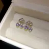 Pendientes de Borla Redonda con Circonita de Aguja Plateada Estilo Nuevo Retro Elegantes Versátiles Pendientes de Lujo Ligero de Gama Alta para Mujer